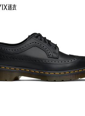 Dr. Martens马丁 男款黑色 3989 Yellow Stitch Smooth Leather