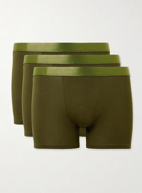 CDLP 男士 平角内裤 Stretch-TENCEL™ 三件套莱赛尔纤维平角内裤