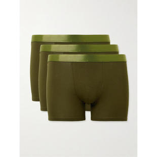 CDLP 男士 平角内裤 Stretch-TENCEL™ 三件套莱赛尔纤维平角内裤