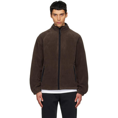 SKIMS 男士 夹克 棕色 Arctic Fleece Relaxed Zip Up