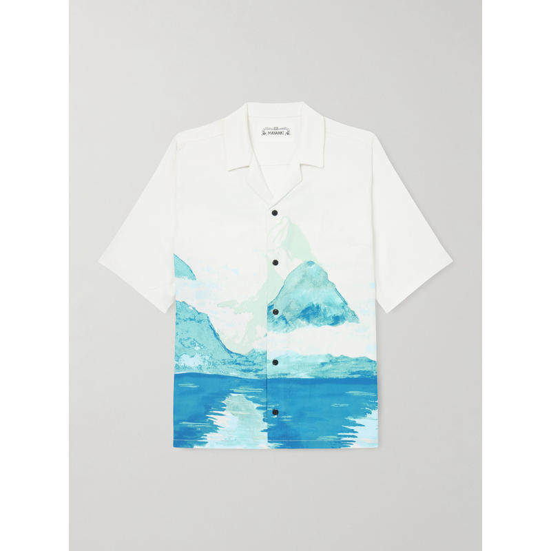 MANAAKI 男士 衬衫 Paradise Camp-Collar 印花莱赛尔纤维衬衫