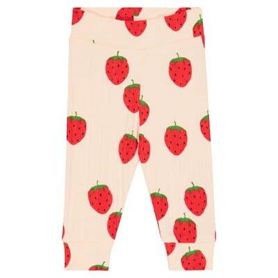 Mini Rodini 婴儿 长裤 Strawberries 棉混纺打底裤童装