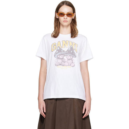 Ganni 甘尼 女士 FW26 T恤 Teddy Mushroom 棉质