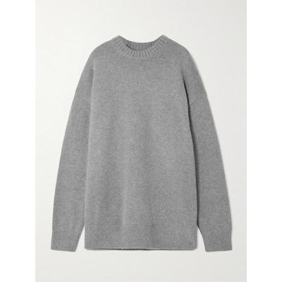 SKIMS 女士 毛衣 Heather 宽松款羊绒深色灰色毛衣