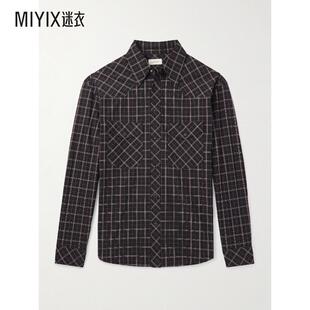 秋冬新品 衬衫 Lemaire 格纹质感棉质西部风格 迷衣时尚 男款