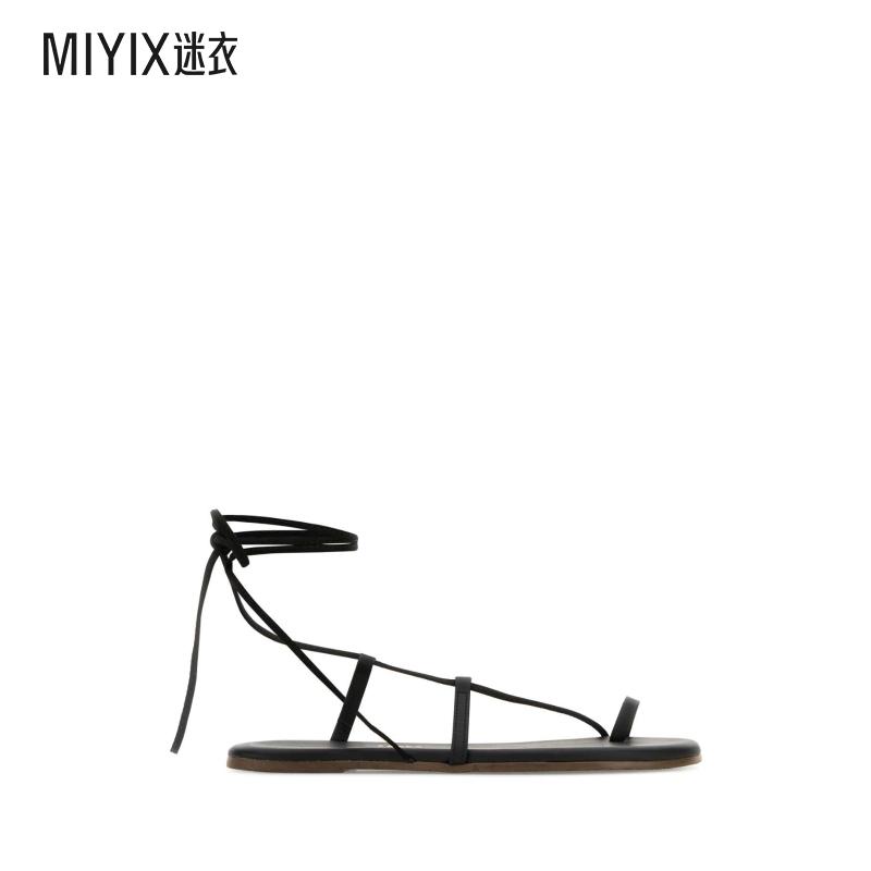 TKEES 女款Jo 黑色皮质凉鞋 迷衣时尚