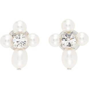 Simone Rocha 女士 耳环 Pebble Pearl  Crystal 耳坠