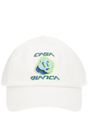 Casablanca 男士 SS26 帽子 卡萨布兰卡标志刺绣弯檐帽