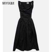 迷衣时尚 Vivienne 女Sunday 棉质束腰连衣裙 Westwood 西太后