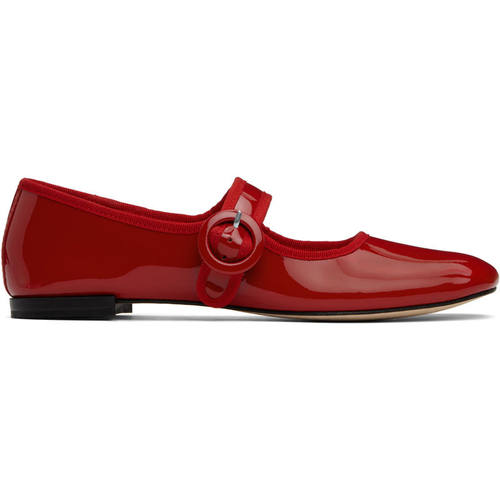 Repetto 丽派朵 女士 芭蕾鞋 红色 Georgia Square Toe 玛丽珍鞋