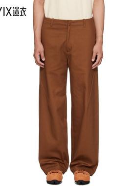 J EONGL I 男款棕色 Heavy Cotton Cicada 长裤 迷衣时尚