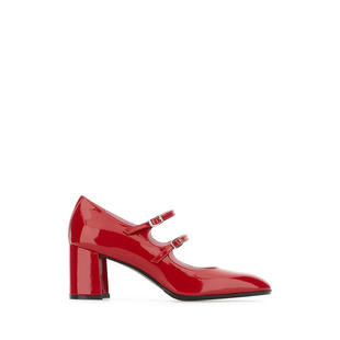 CAREL 女士 SS24 高跟鞋 Alice 红色皮质浅口鞋