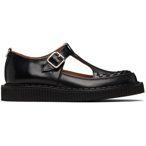 George Cox 女士 乐福鞋 黑色 Hatton T-Bar Sandal