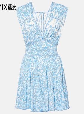 Poupette St Barth 女款Ciao 花朵迷你连衣裙 迷衣时尚