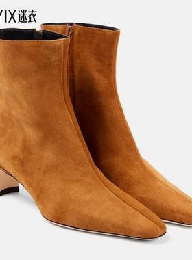 Staud 女款Wally 55 绒面革短靴 迷衣时尚