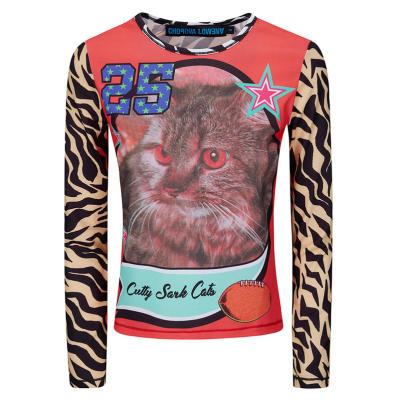 Chopova Lowena 乔波娃·洛文娜 女士 上衣 Cutty Sark Cats T恤