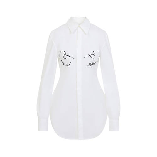 Jean Paul Gaultier 高缇耶 女士 衬衫 NEEDLESS FLOCK 白色棉质