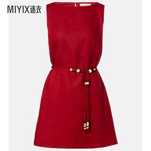 束带亚麻迷你连衣裙 女款 Liu 迷衣时尚 THE FAITHFULL BRAND