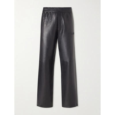 Amiri 埃米尔 男士 SS26 长裤 Logo-Appliquéd 直筒皮革裤子