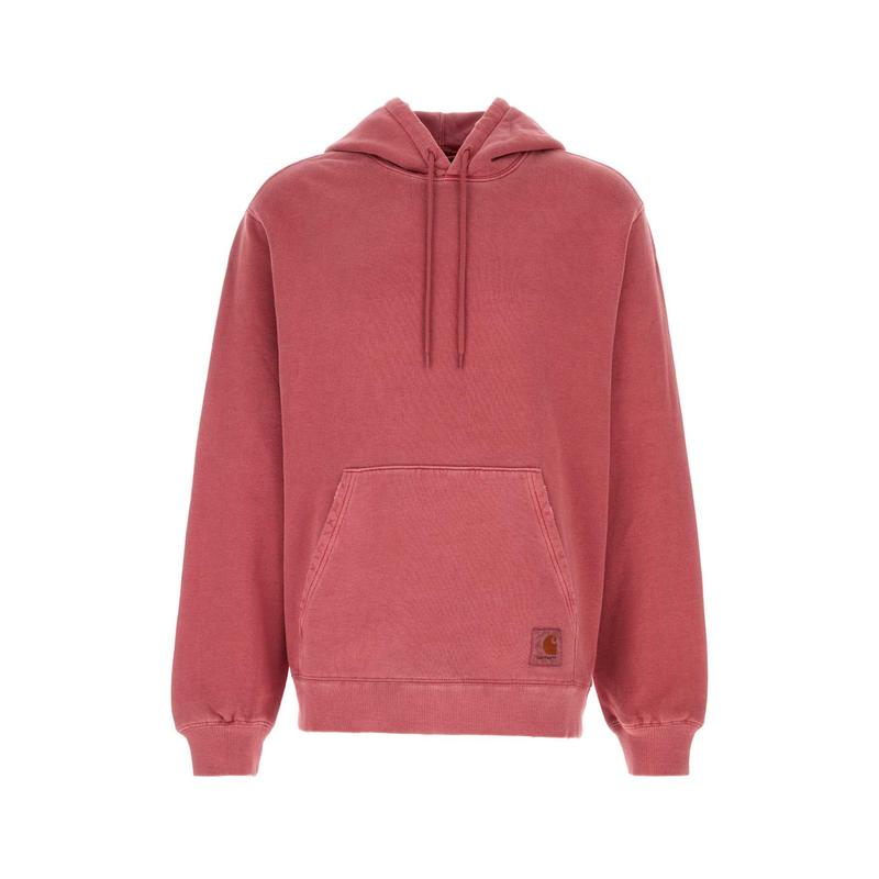 Carhartt WIP 男士 SS26 卫衣 Torion 珊瑚红棉质连帽运动衫