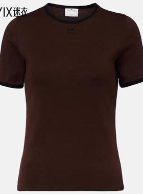 Courrèges 女款徽标棉质T恤 迷衣时尚