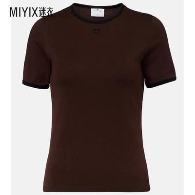 Courrèges 女款徽标棉质T恤 迷衣时尚
