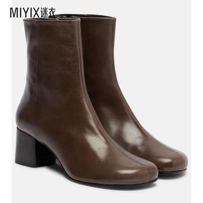 Lemaire 女款Anatomic 55 皮质短靴 迷衣时尚