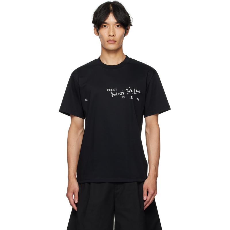 Heliot Emil 男士 T恤 黑色 Fulgens T 恤