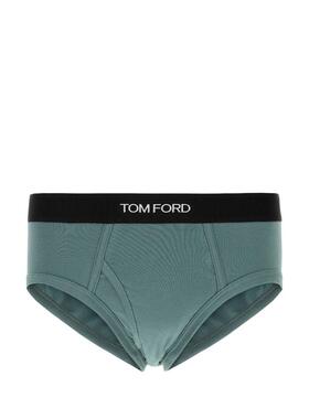 Tom Ford 男士 SS26 内衣 Powder 蓝色弹力棉质衬裙