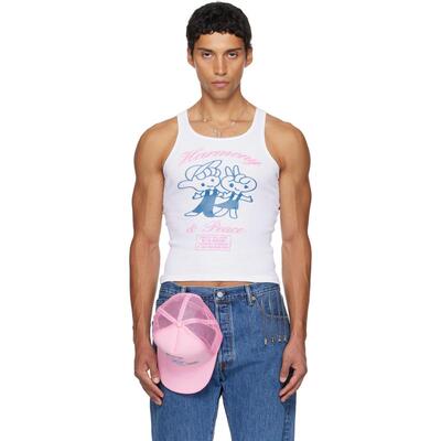 Ashley Williams 男士 背心 白色 Harmony  Peace