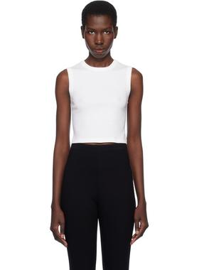 FLORE FLORE 女士 背心 白色 Esmé Crop 背心