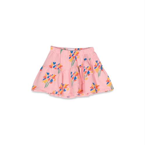 Bobo Choses 女童 SS24 半身裙 fireworks 全皱褶童装