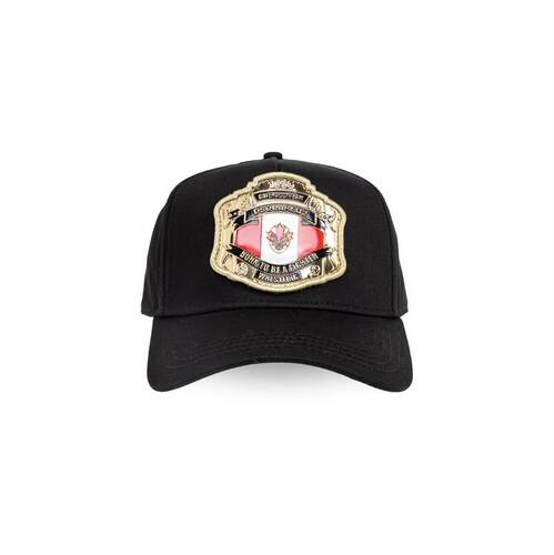 DSquared2 D二次方 男士 SS25 棒球帽 黑色 Boxeur Patch