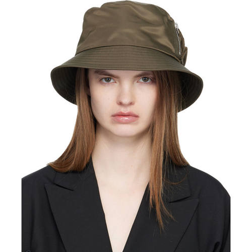 Sacai 女士 渔夫帽 卡其色 Single Brim Pocket