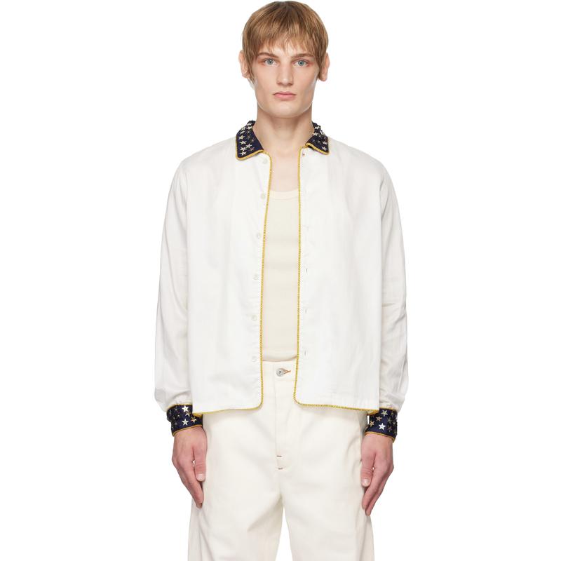 Bode 男士 衬衫 灰白色 Starry Pageant 衬衫