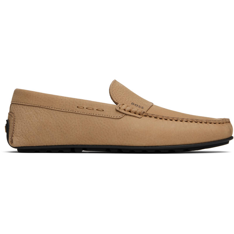 Boss 男士 乐福鞋 驼色 Logo Emed Faux-Suede 乐福鞋