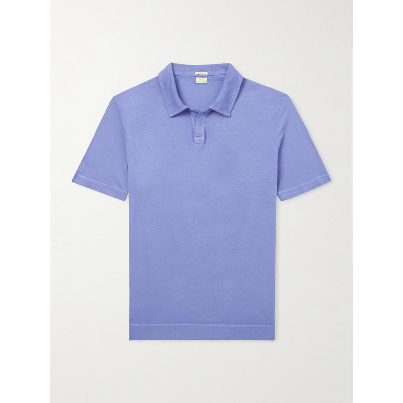 Massimo Alba 男士 SS26 衬衫 Aruba 亚麻棉混纺Polo衫