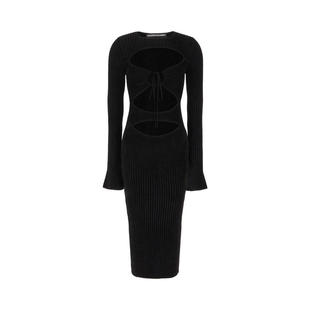 连衣裙 ANDREĀDAMO 短款 FW22 黑色粘胶纤维混纺迷你连衣裙 女士