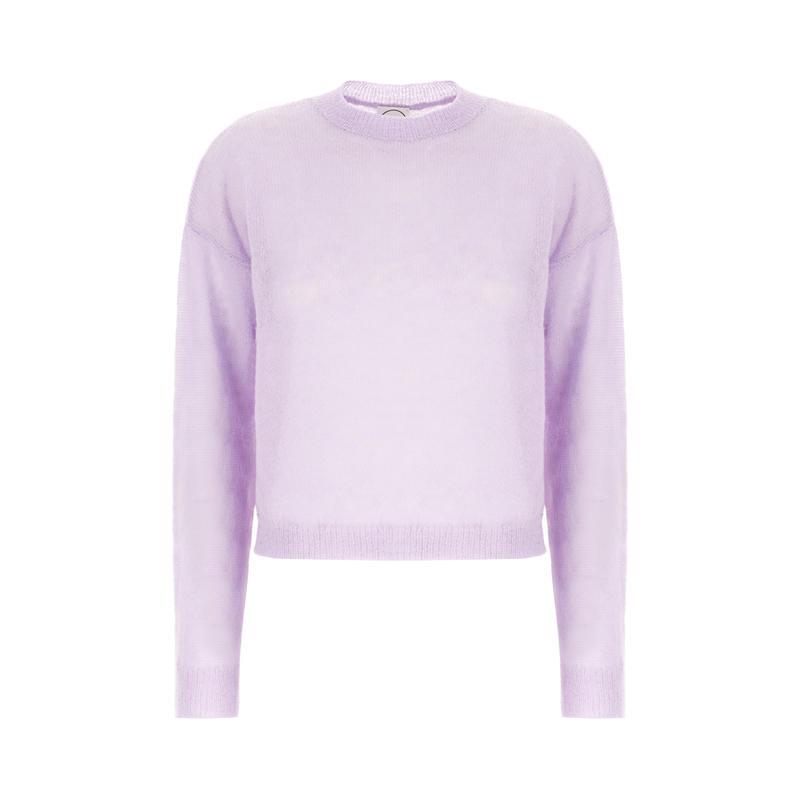ANDRÈ MAURICE 女士 FW25 针织衫 淡紫色羊绒混纺毛衣