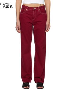 RE/DONE 女款红色 The Standard 牛仔裤  迷衣时尚