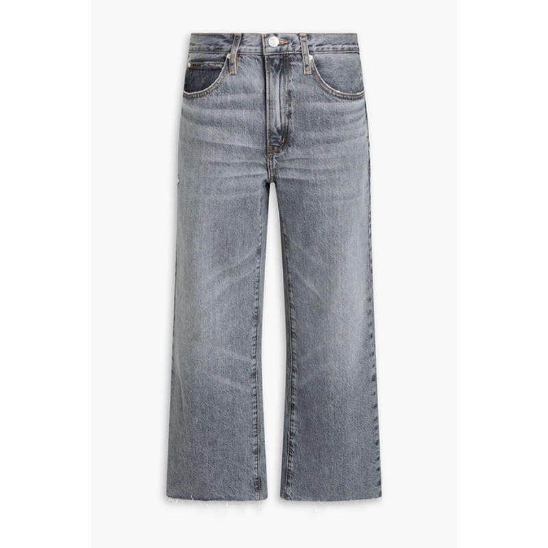 FRAME 女士 牛仔长裤 宽松直筒原版磨损高腰牛仔裤