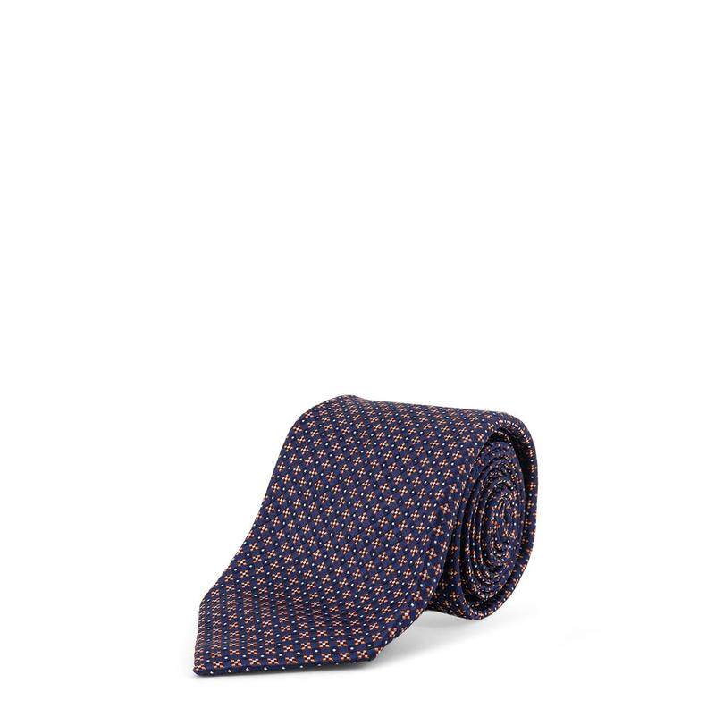 Kiton 男士 SS26 领带 Ciro Paone 微图案真丝