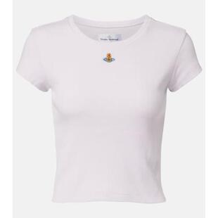 女士 西太后 T恤 Peru 棉混纺针织 Vivienne 短款 Westwood