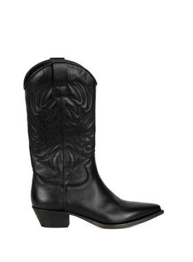 LEMARE 女士 FW25 靴子 LEMARÈ TEXAN 黑色皮质
