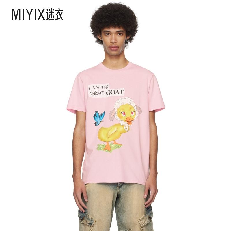 EGONLAB 男 粉色 Goat T 恤 迷衣时尚
