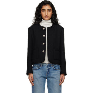 女士 Boucle 夹克 Classic Tweed 黑色 Dunst
