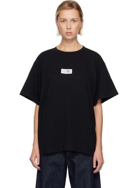 MM6 Maison Margiela马吉拉 女士黑色 Numeric Signature T恤