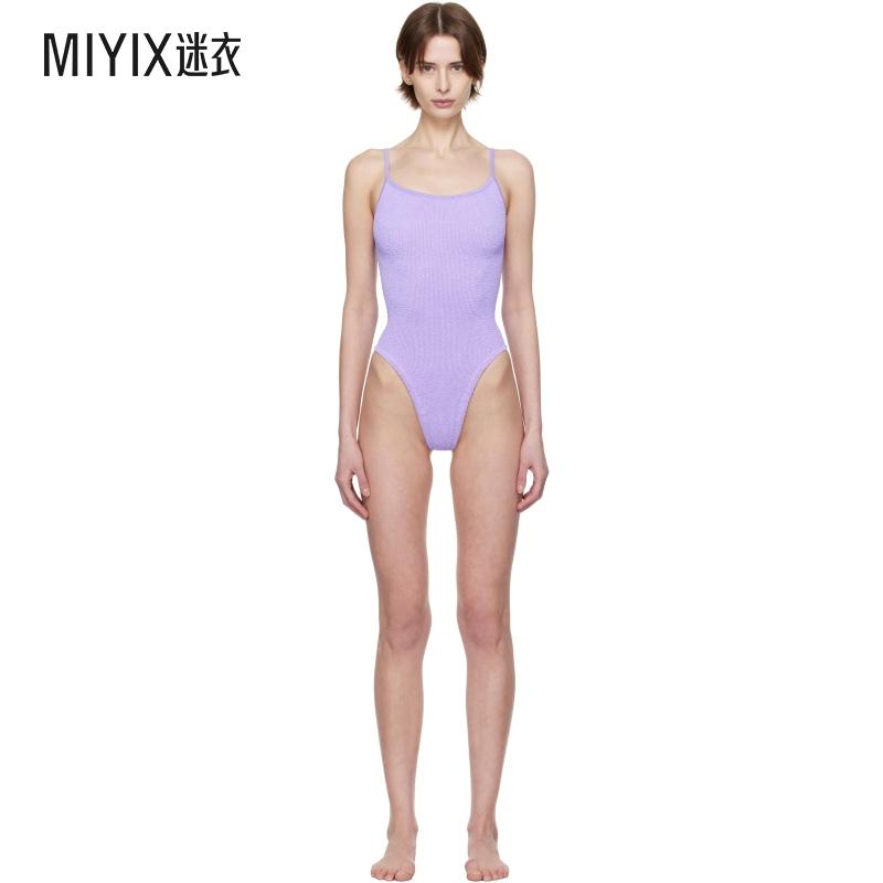 Hunza G 女款紫色 Petra 连体泳衣 迷衣时尚