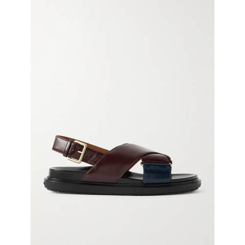 Marni 玛尼 女士 SS26 凉鞋 Fussbett two-tone 皮质露跟