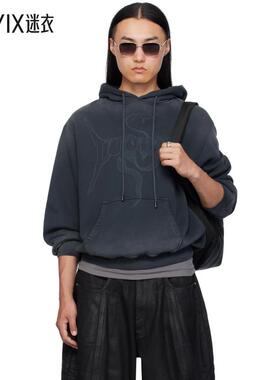 LỰU ĐẠN 男款灰色 Slouch 连帽衫 迷衣时尚